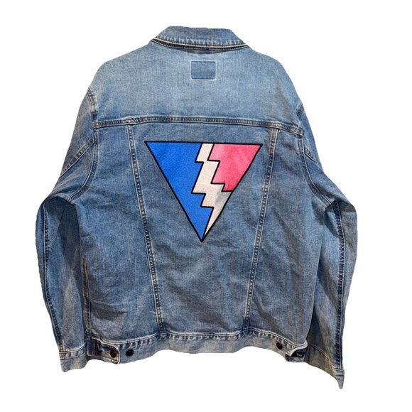 LIGHTNING BOLT DENIM JACKET (ONLINE EXCLUSIVE) Size Large The War On Drugs - Picture 1 of 4